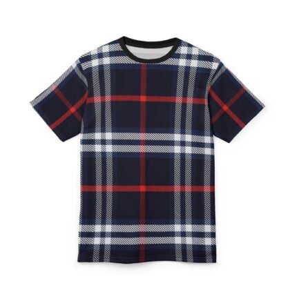 Unisex Plaid Cut & Sew Tee - Casual Comfort, Everyday Wear, Fashion Statement, Gift for Friends, Cozy T-Shirt