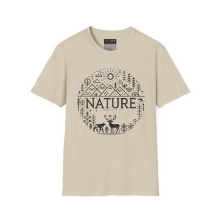 Nature-Inspired Unisex Softstyle T-Shirt, Outdoor Tee, Eco-Friendly Apparel, Gift for Nature Lovers, Hiking Shirt, Casual Wear